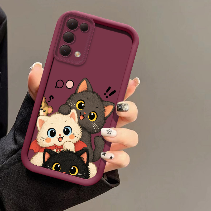 Realme Note 50 - Stacking Cat Phone Case For OPPO