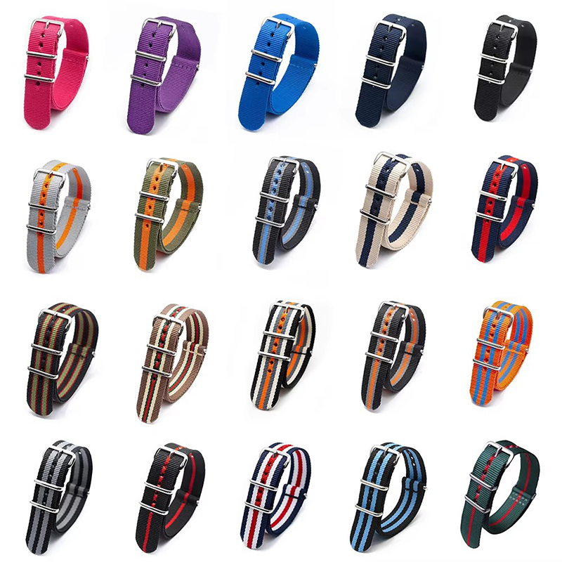 16/18/20/22/24Mm Cambos Sọc Mạ - đánh giá và giá Nylon Nato Strap