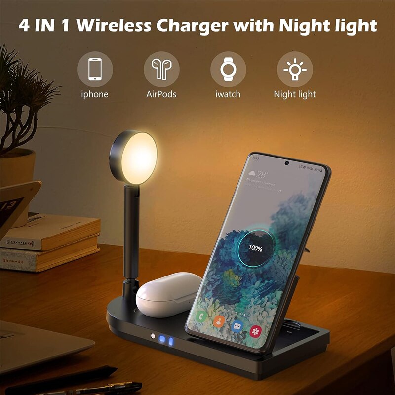 Foldable 3-in-1 Wireless Charg - đánh giá và giá Wireless Charger Watch