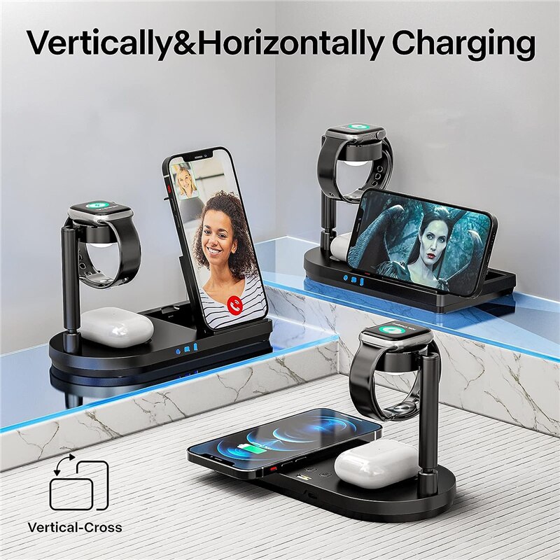 Foldable 3-in-1 Wireless Charg - đánh giá và giá Wireless Charger Watch