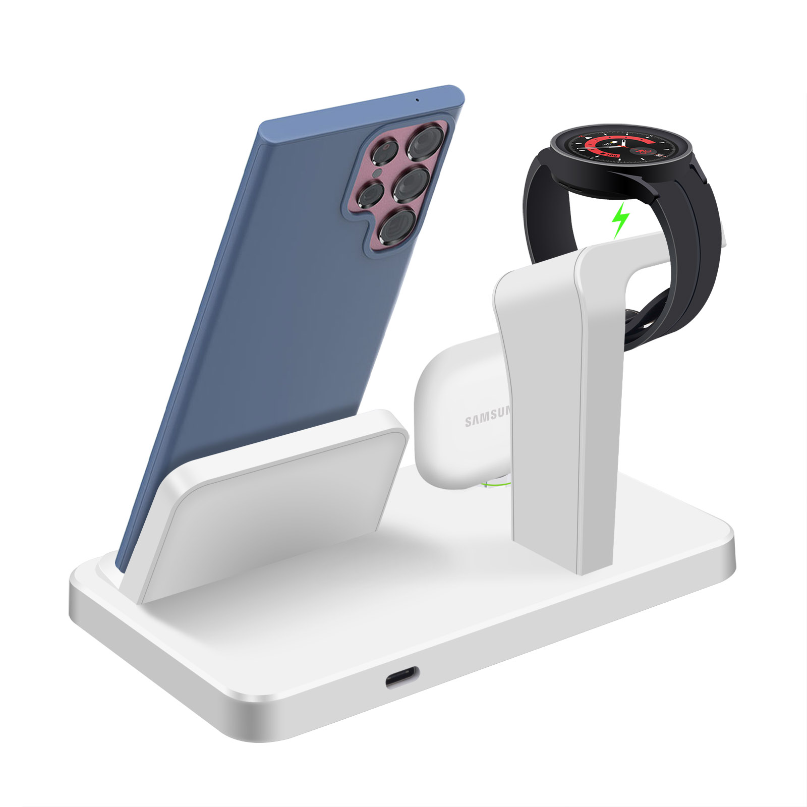 Desk 3 in 1 Type C Port Wirele - đánh giá và giá Wireless Charger Watch