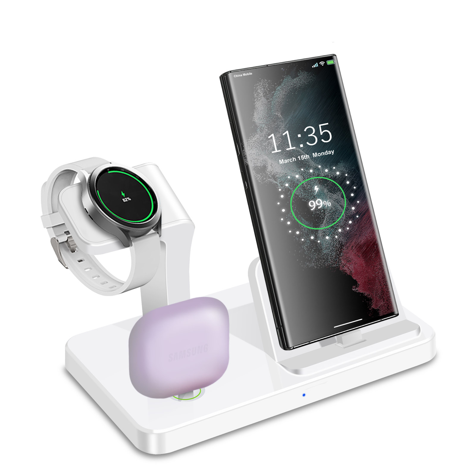 Desk 3 in 1 Type C Port Wirele - đánh giá và giá Wireless Charger Watch