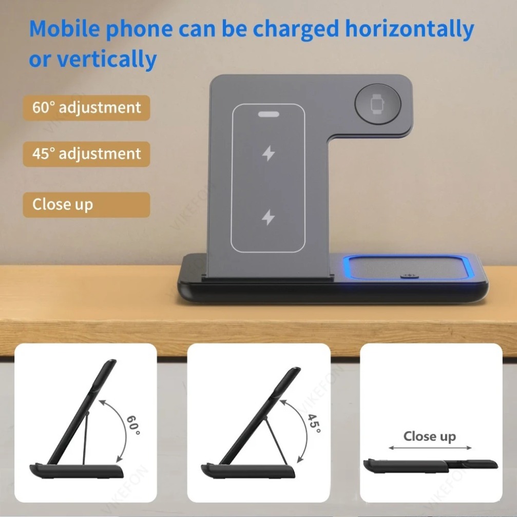 Foldable 3 in 1 Wireless Charg - đánh giá và giá Wireless Charger Watch