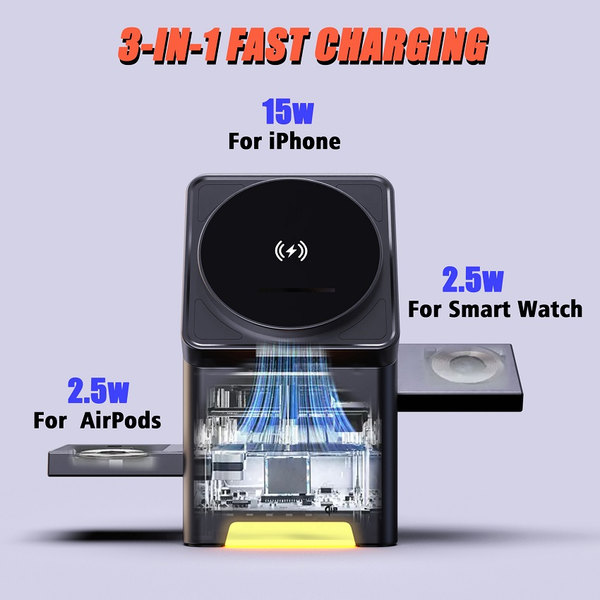 3 in 1 Magnetic Wireless Charg - đánh giá và giá Wireless Charger Watch